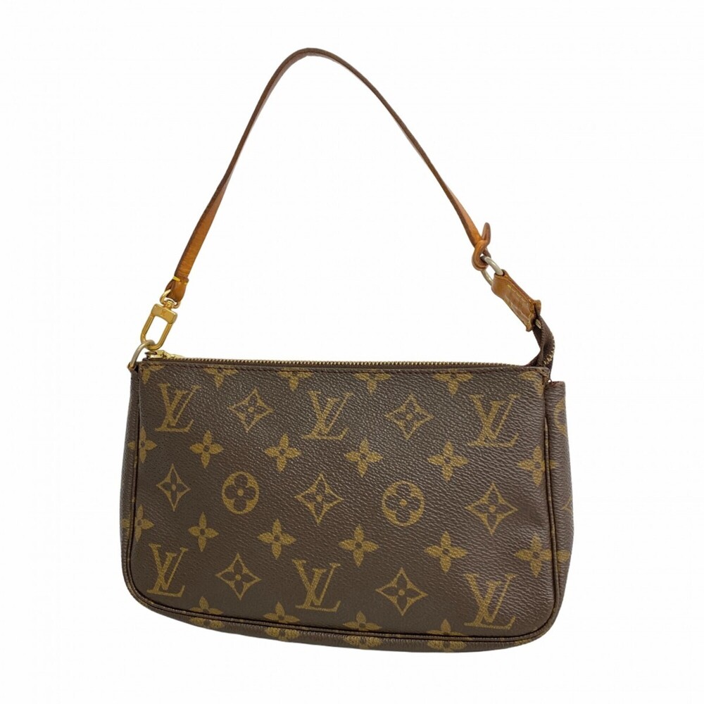 LOUIS VUITTON Authentic Brown Monogram Pochette Pouch